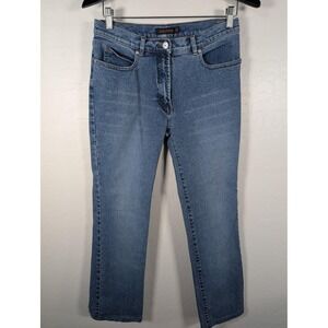 Peter Golding Jeans Womens 8 Blue High Rise Straight Original Stretch Denim